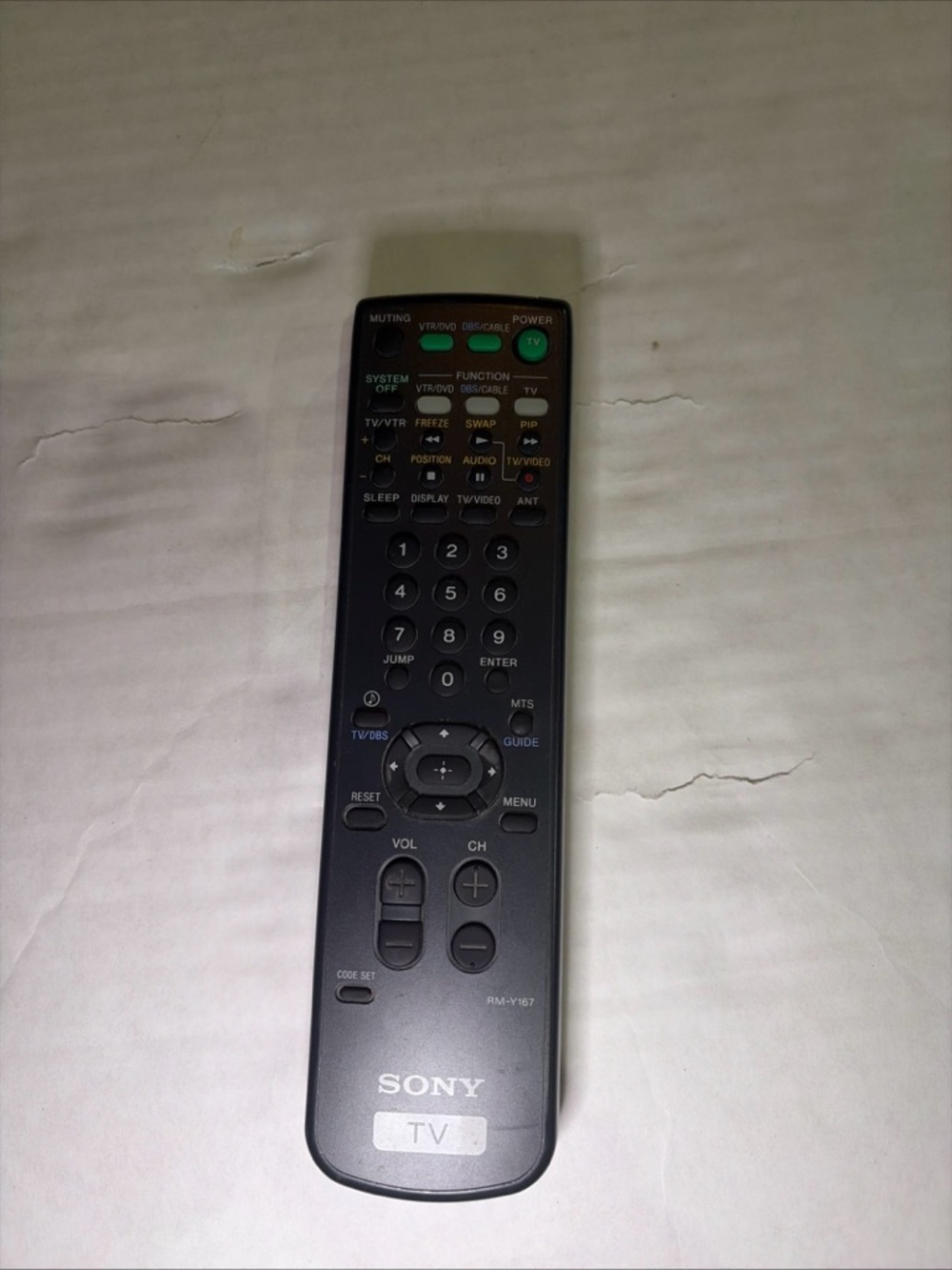 Sony Black TV Remote with Multi-Function Buttons